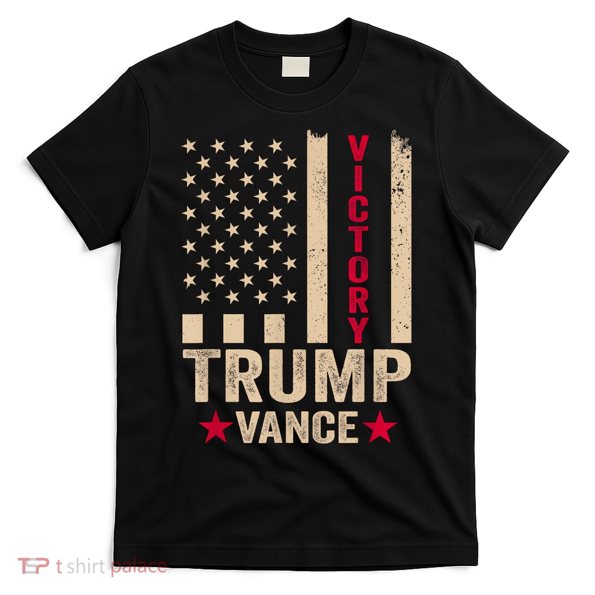 Trump 2024 Flag Victory J.D.Vance President 47 Trump Won T-Shirt