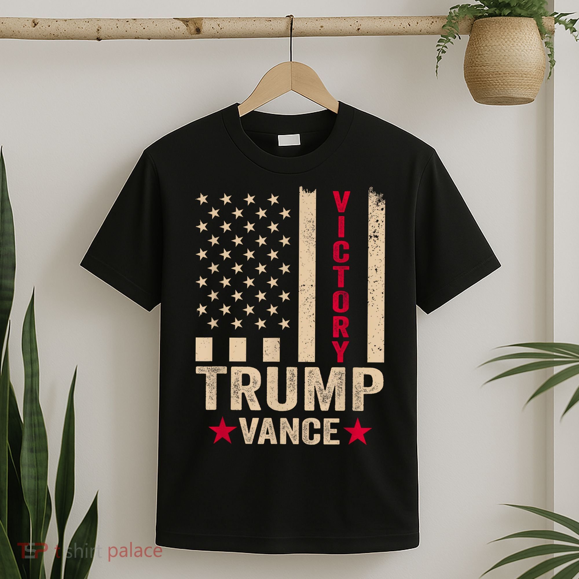 Trump 2024 Flag Victory J.D.Vance President 47 Trump Won T-Shirt
