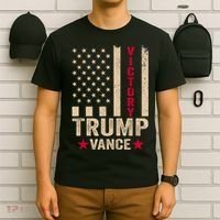 Trump 2024 Flag Victory J.D.Vance President 47 Trump Won T-Shirt thumb 6