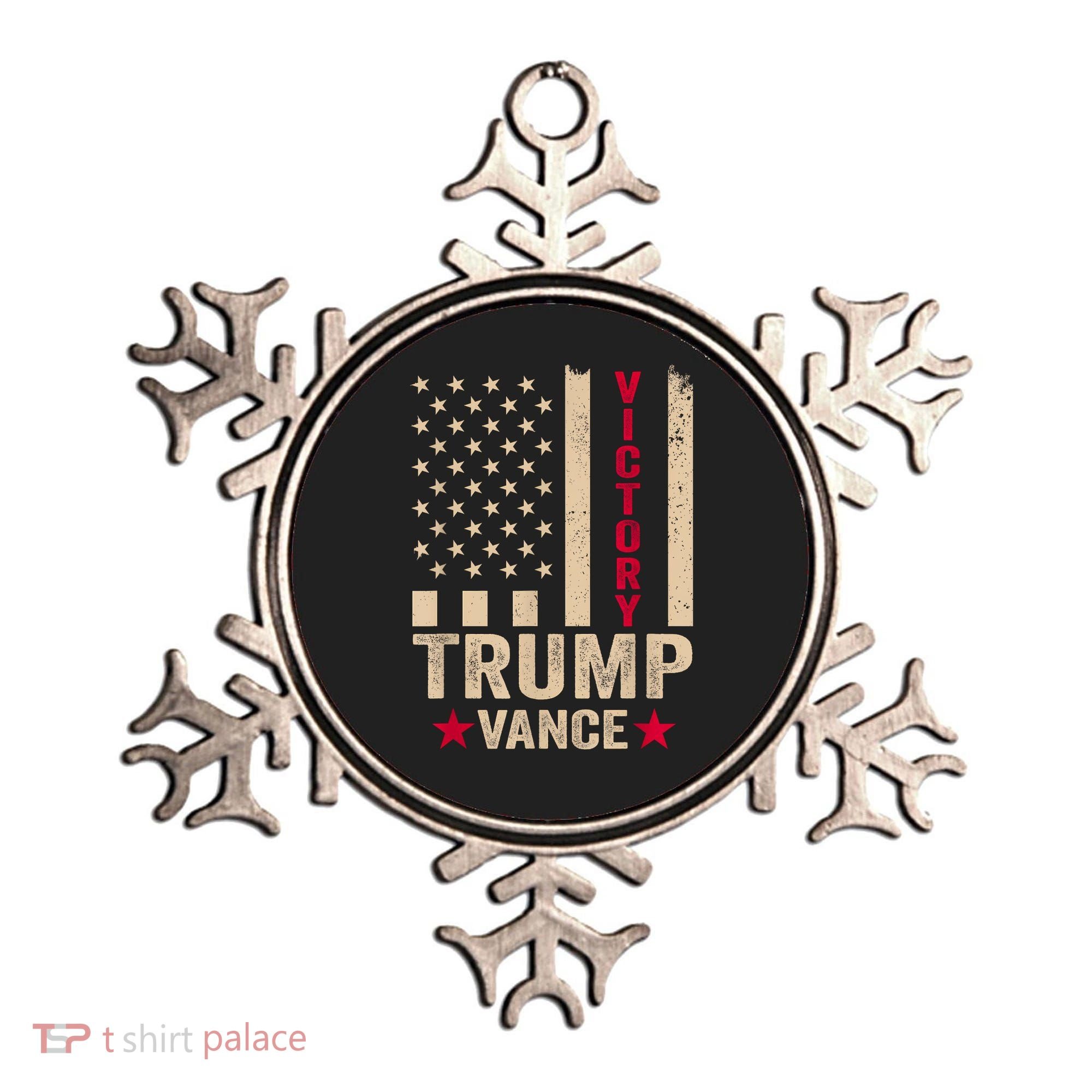 Trump 2024 Flag Victory J.D.Vance President 47 Trump Won Ornament