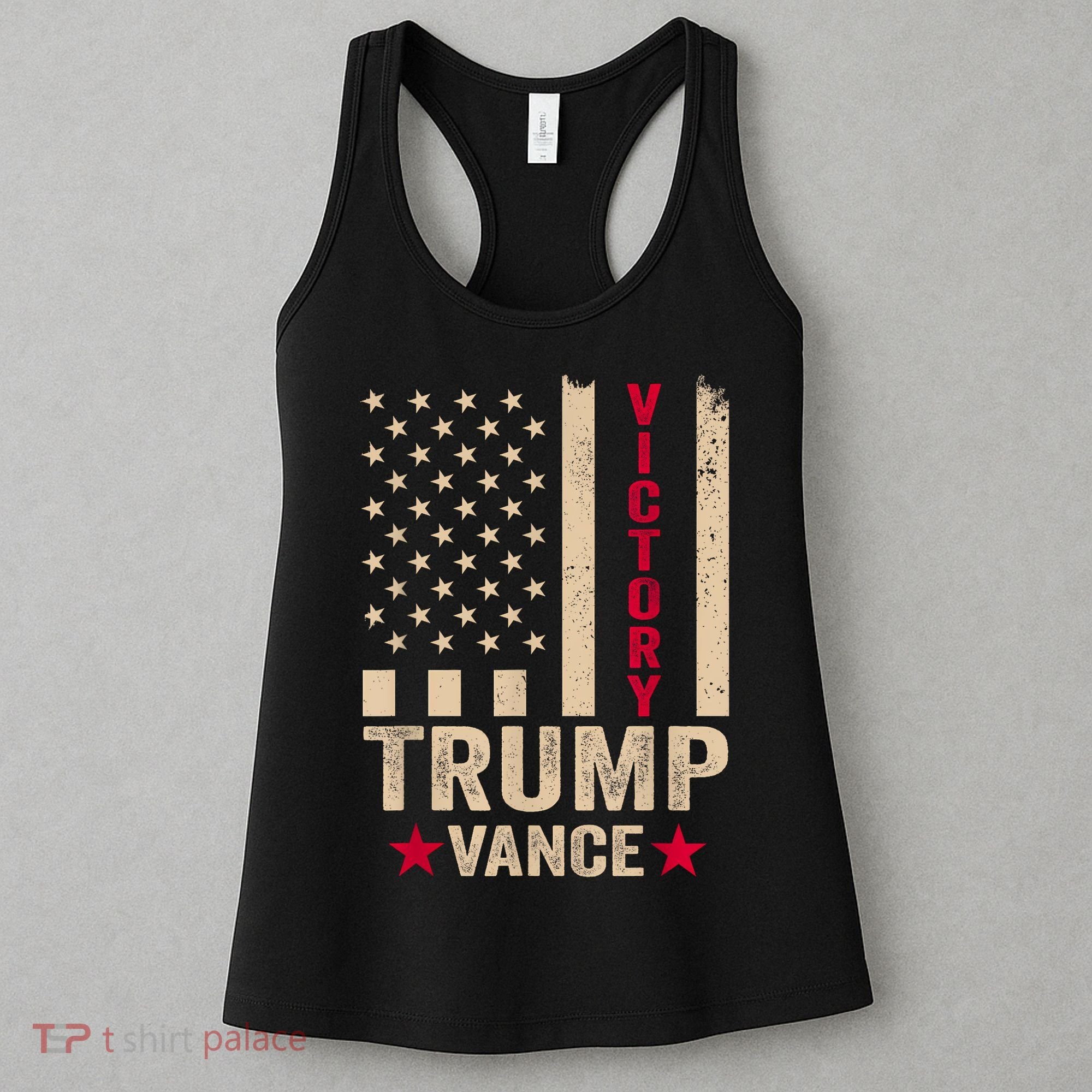 Trump 2024 Flag Victory J.D.Vance President 47 Trump Won Women's Tank Top