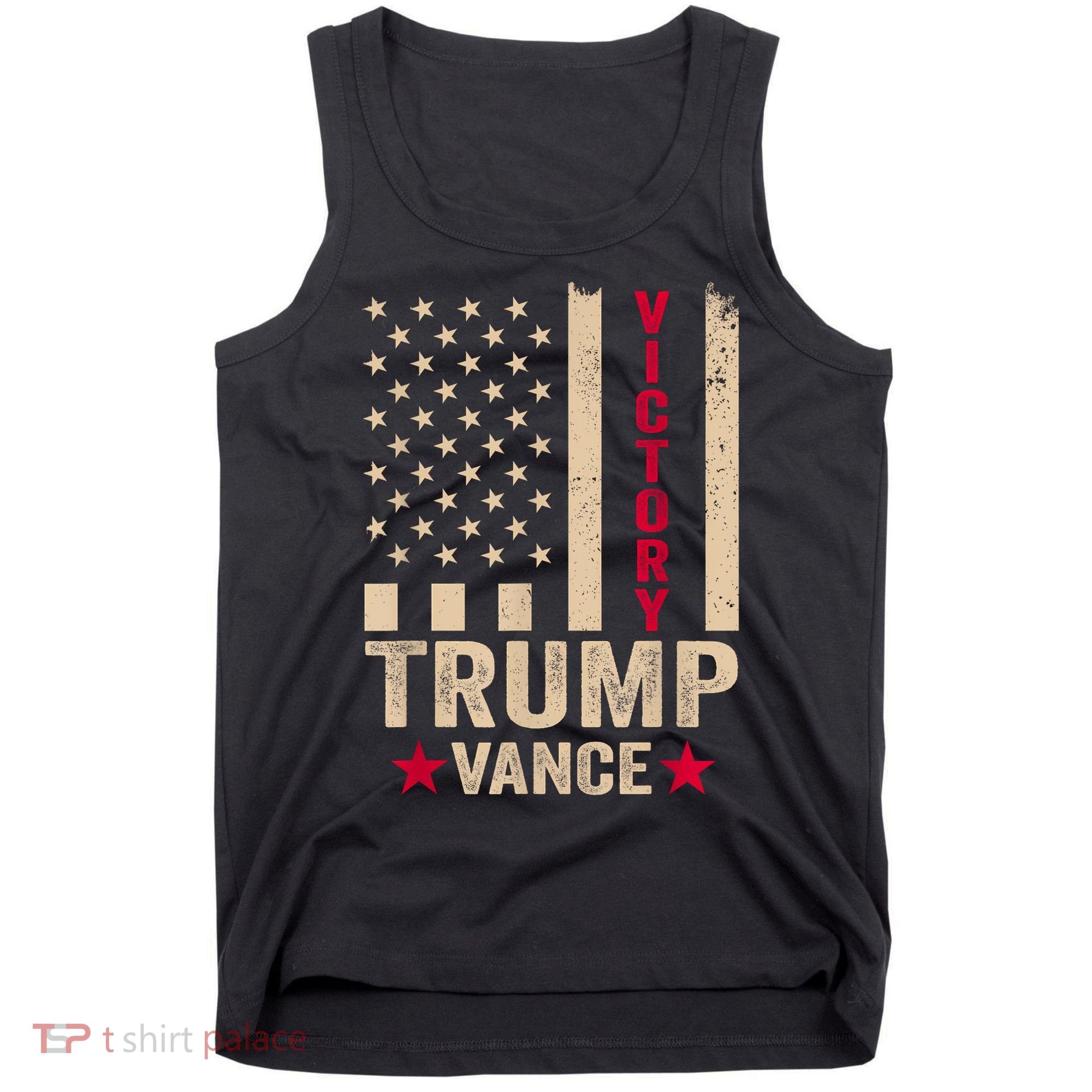 Trump 2024 Flag Victory J.D.Vance President 47 Trump Won Tank Top