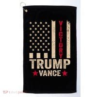 Trump 2024 Flag Victory J.D.Vance President 47 Trump Won Golf Towel thumb 0