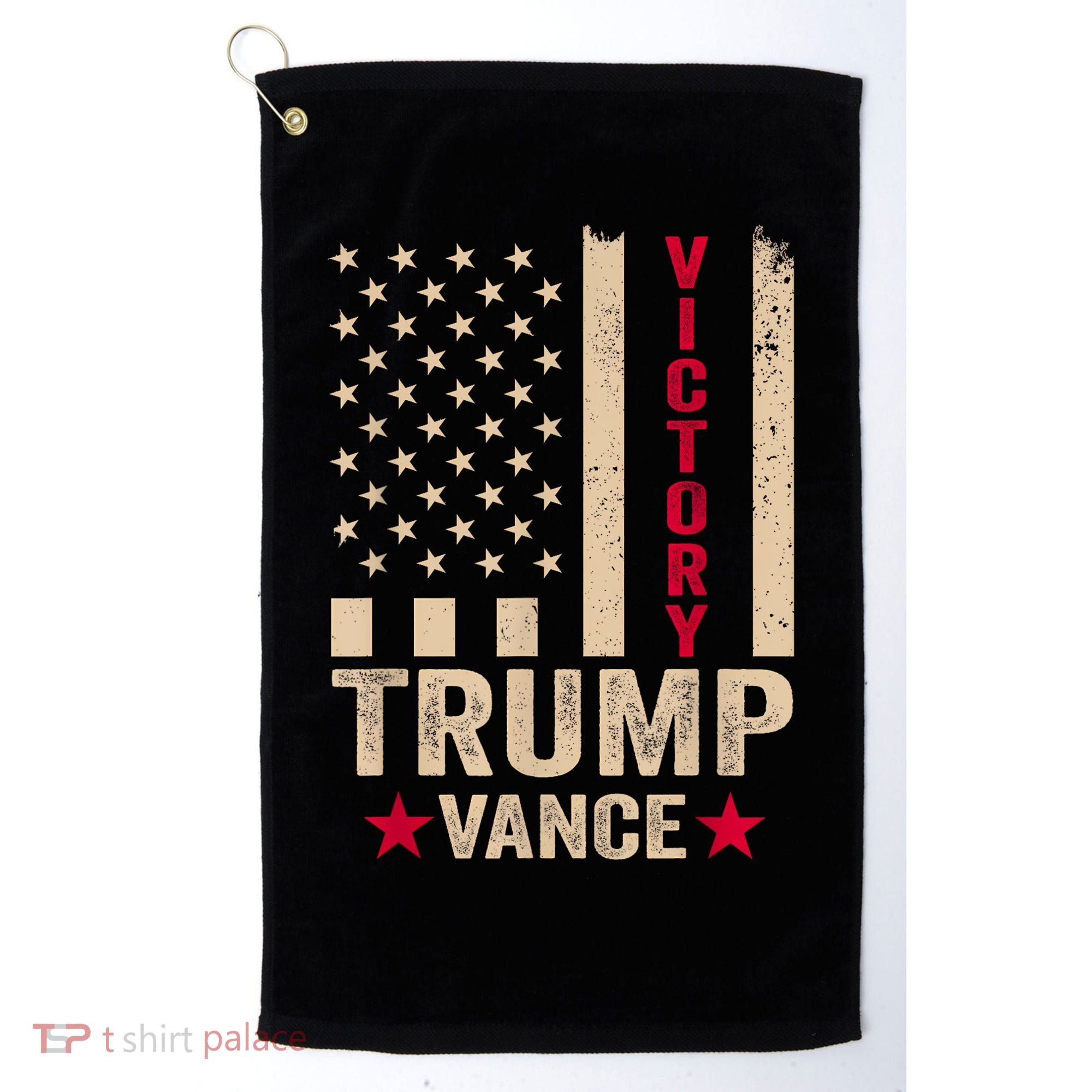 Trump 2024 Flag Victory J.D.Vance President 47 Trump Won Golf Towel