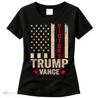 Trump 2024 Flag Victory J.D.Vance President 47 Trump Won Women's T-Shirt thumb 0