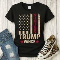 Trump 2024 Flag Victory J.D.Vance President 47 Trump Won Women's T-Shirt thumb 3