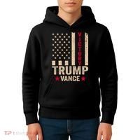Trump 2024 Flag Victory J.D.Vance President 47 Trump Won Kids Hoodie thumb 4