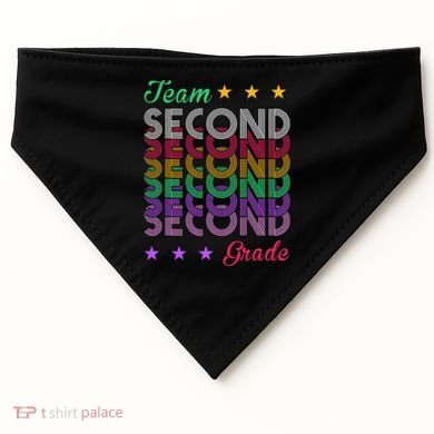 Team 2nd Grade Teacher Back To School USA-Made Doggie Bandana