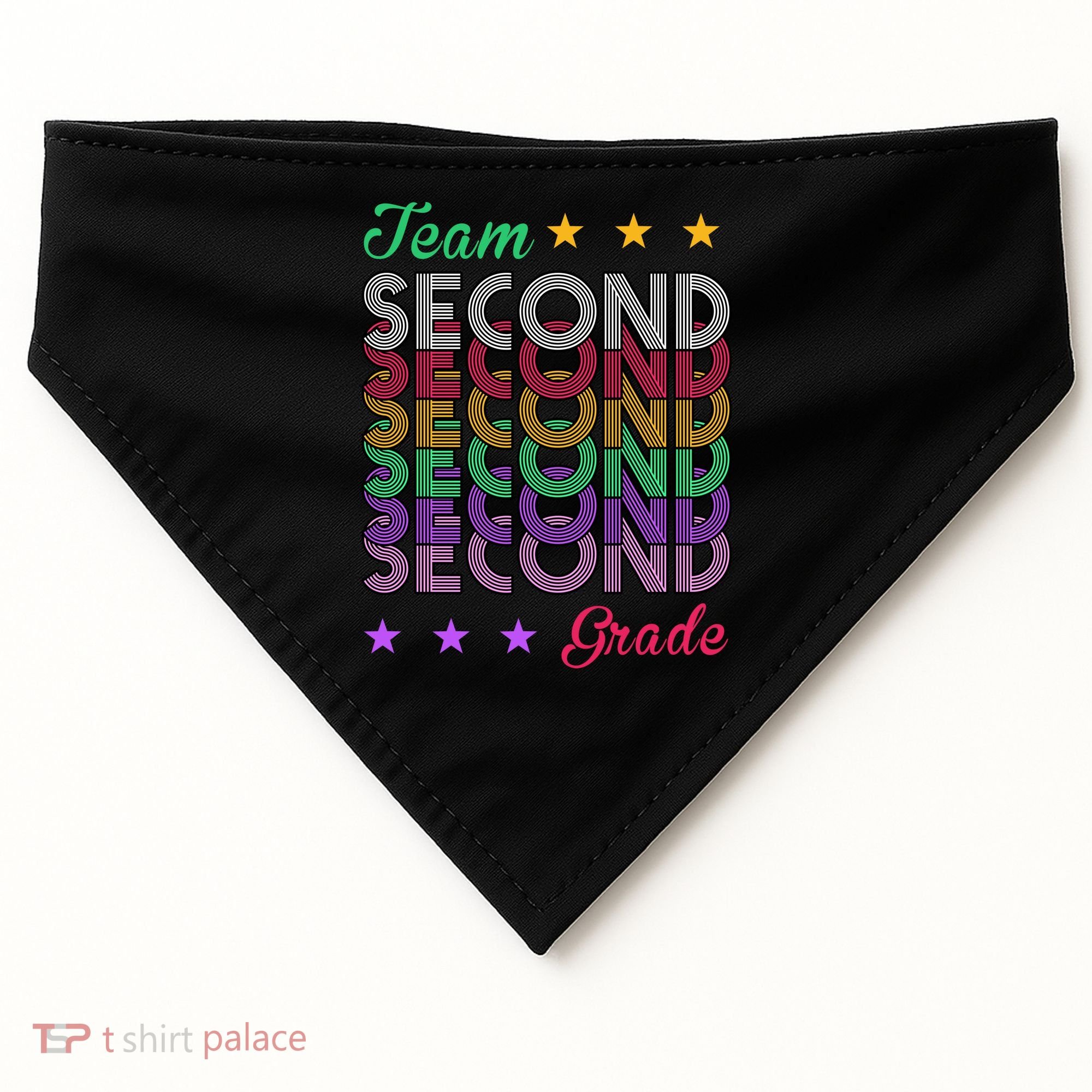 Team 2nd Grade Teacher Back To School USA-Made Doggie Bandana