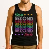 Team 2nd Grade Teacher Back To School Tank Top thumb 3