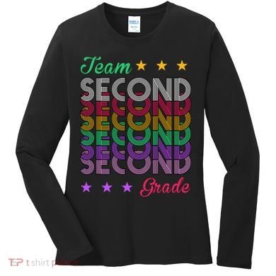 Team 2nd Grade Teacher Back To School Women's Long Sleeve Shirt