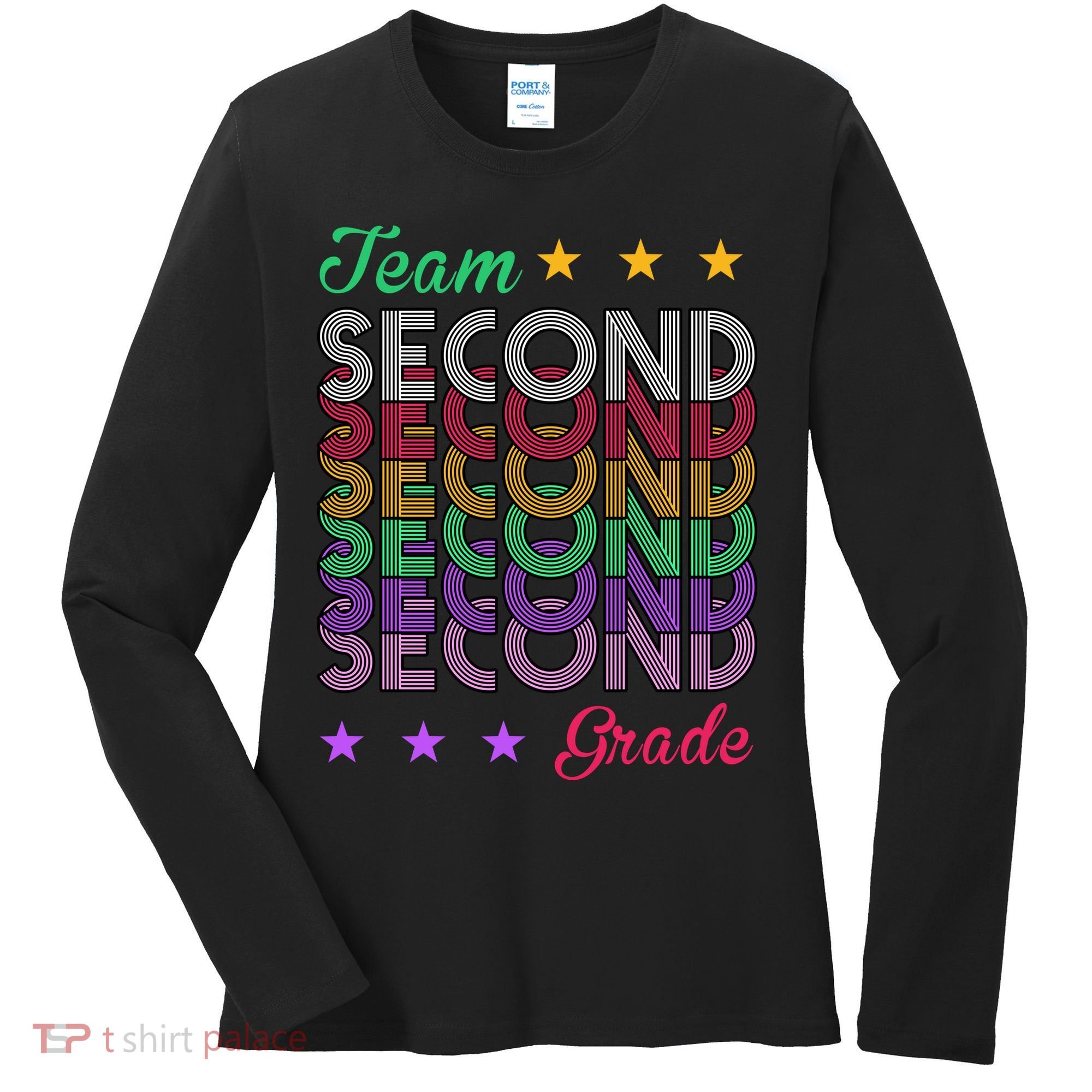 Team 2nd Grade Teacher Back To School Women's Long Sleeve Shirt