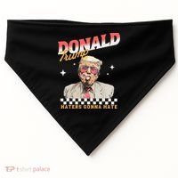 Trump 2024 Haters Gonna Hate USA-Made Doggie Bandana thumb 0