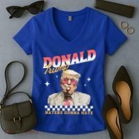 Trump 2024 Haters Gonna Hate Women's V-Neck T-Shirt thumb 2