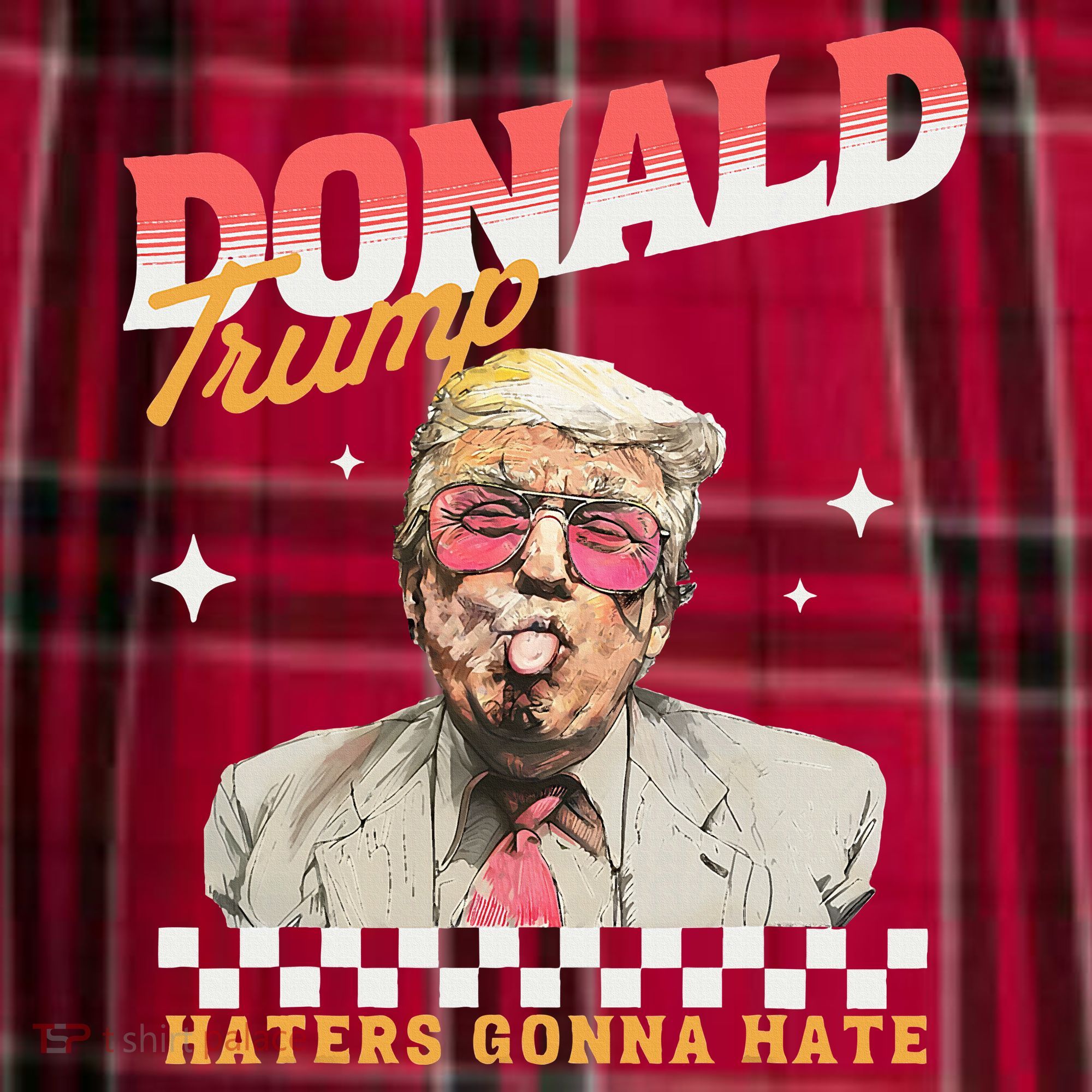 Trump 2024 Haters Gonna Hate Women's Flannel Plaid Pajama Pants