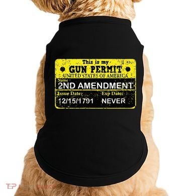 The 2a Is My Gun Permit Proud American Pro 2nd Amendment Doggie Tank