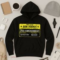 The 2a Is My Gun Permit Proud American Pro 2nd Amendment Hoodie thumb 3