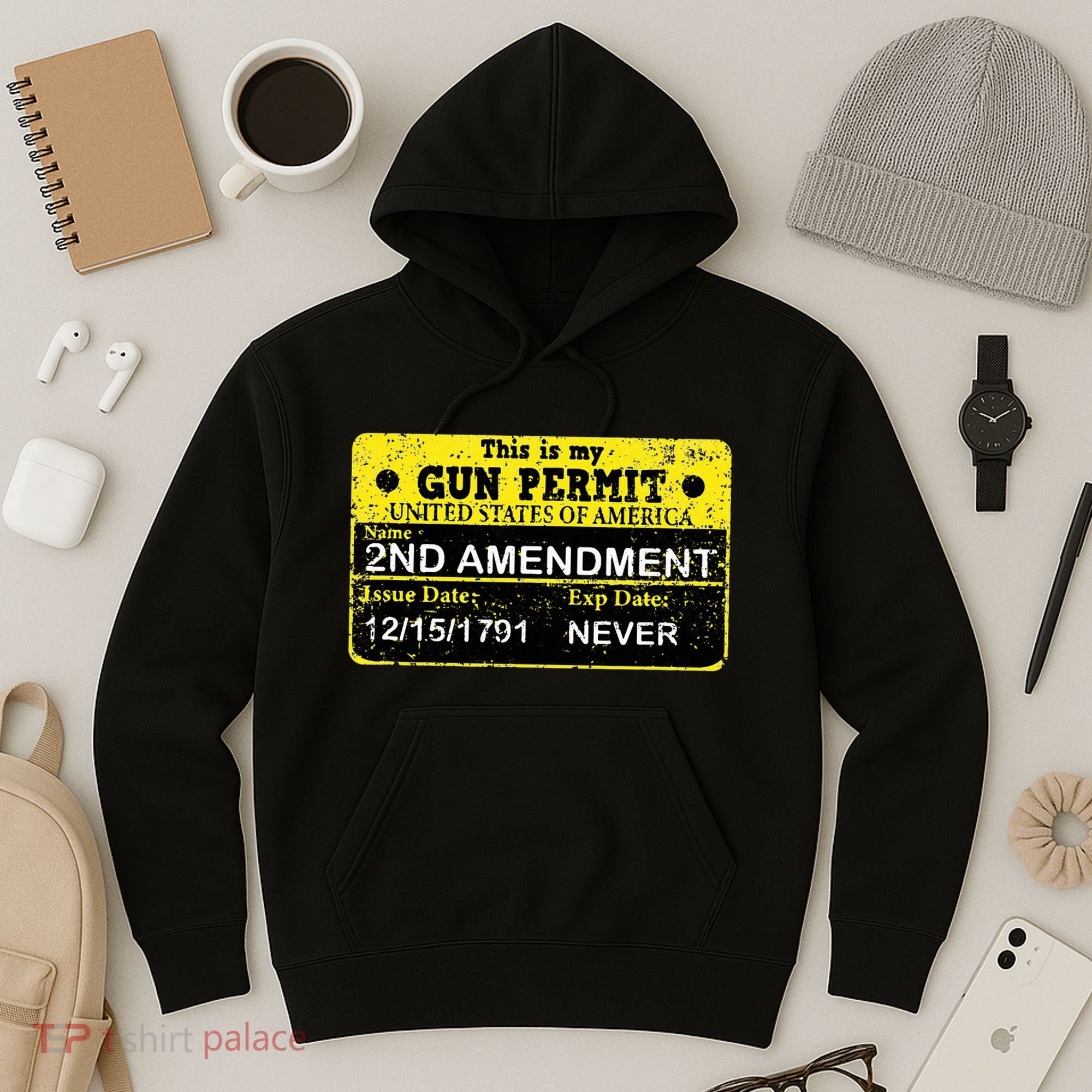 The 2a Is My Gun Permit Proud American Pro 2nd Amendment Hoodie