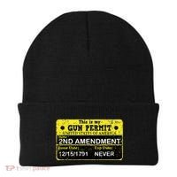 The 2a Is My Gun Permit Proud American Pro 2nd Amendment Beanie thumb 0