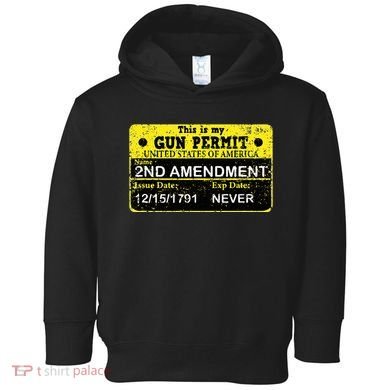 The 2a Is My Gun Permit Proud American Pro 2nd Amendment Toddler Hoodie