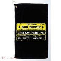 The 2a Is My Gun Permit Proud American Pro 2nd Amendment Golf Towel thumb 0