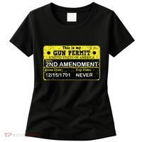 The 2a Is My Gun Permit Proud American Pro 2nd Amendment Women's T-Shirt thumb 0