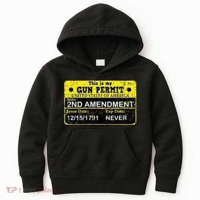The 2a Is My Gun Permit Proud American Pro 2nd Amendment Kids Hoodie