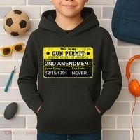 The 2a Is My Gun Permit Proud American Pro 2nd Amendment Kids Hoodie thumb 2