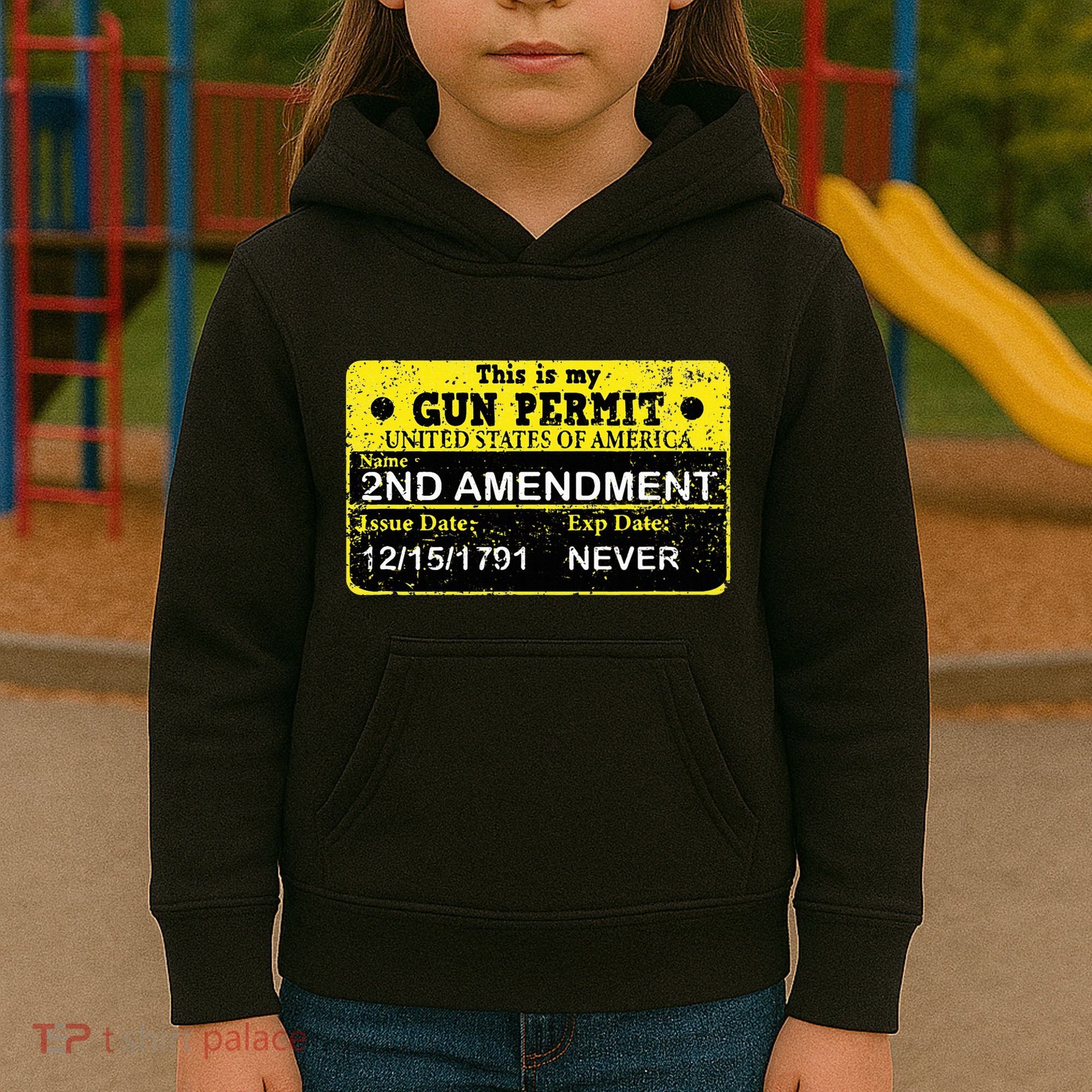 The 2a Is My Gun Permit Proud American Pro 2nd Amendment Kids Hoodie