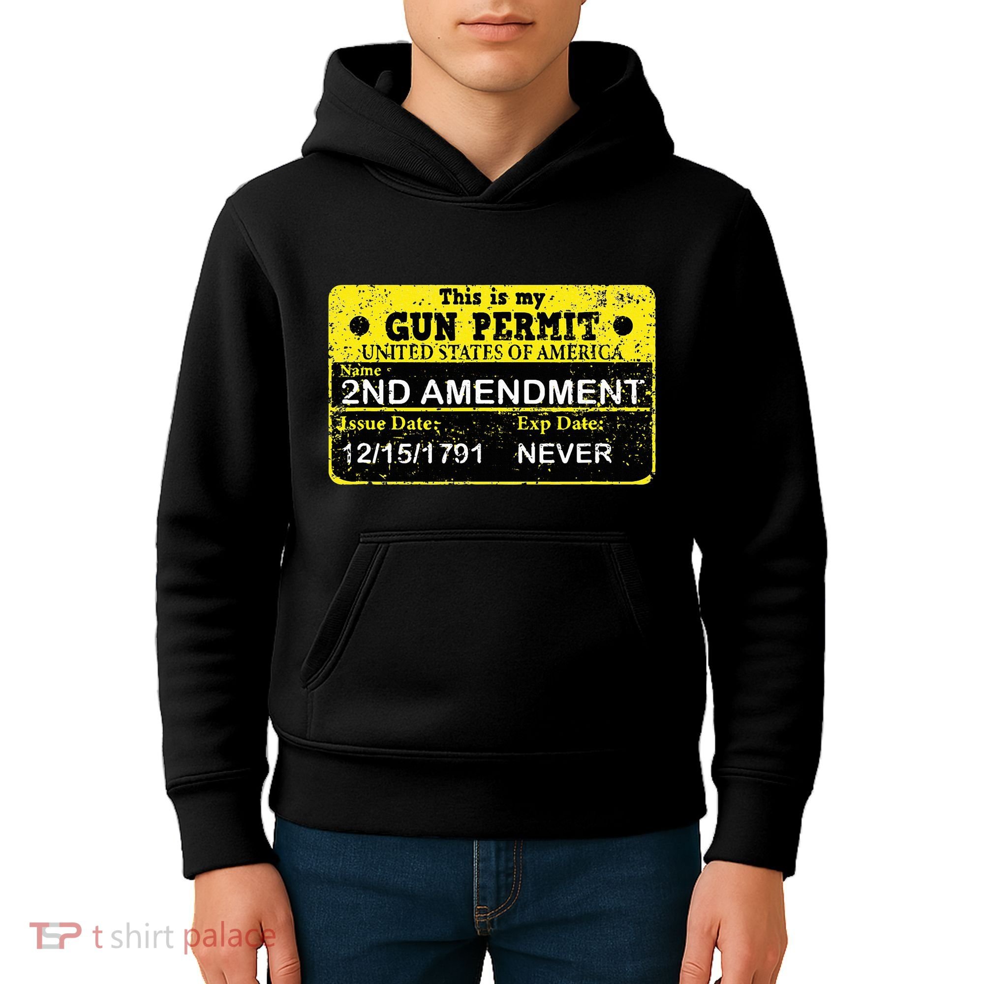 The 2a Is My Gun Permit Proud American Pro 2nd Amendment Kids Hoodie