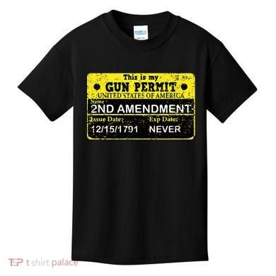 The 2a Is My Gun Permit Proud American Pro 2nd Amendment Kids T-Shirt