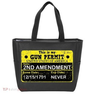 The 2a Is My Gun Permit Proud American Pro 2nd Amendment Tote Bag