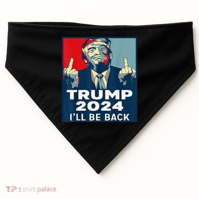 Trump 2024 I will be back Classic USA-Made Doggie Bandana