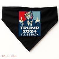 Trump 2024 I will be back Classic USA-Made Doggie Bandana thumb 0