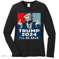Trump 2024 I will be back Classic Women's Long Sleeve Shirt thumb 0