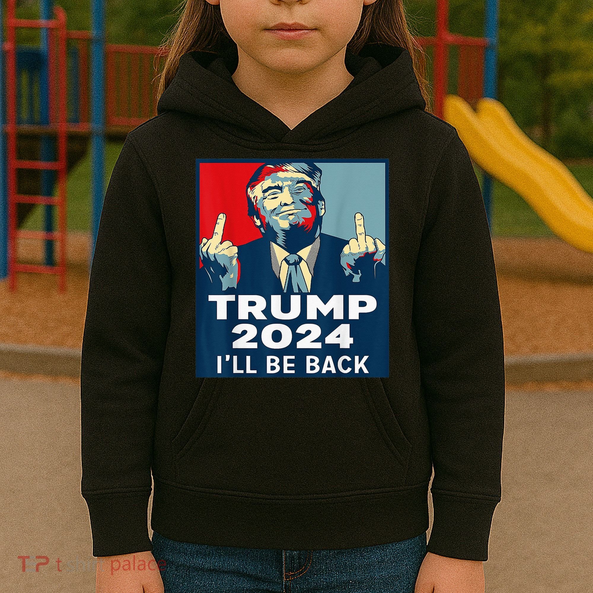 Trump 2024 I will be back Classic Kids Hoodie