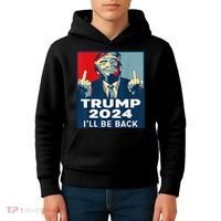 Trump 2024 I will be back Classic Kids Hoodie thumb 4