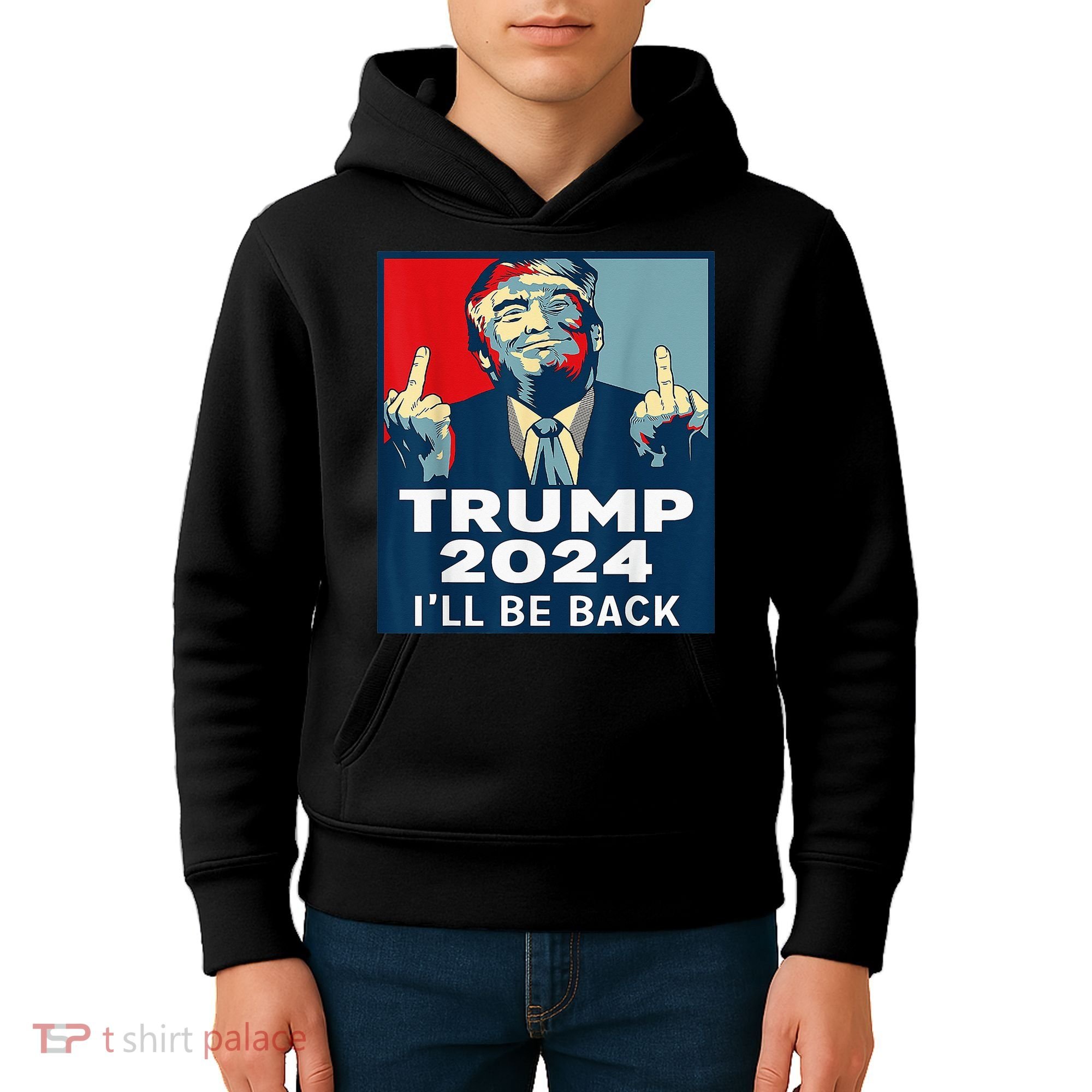 Trump 2024 I will be back Classic Kids Hoodie