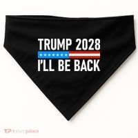 Trump 2028 I'll Be Back USA-Made Doggie Bandana thumb 0