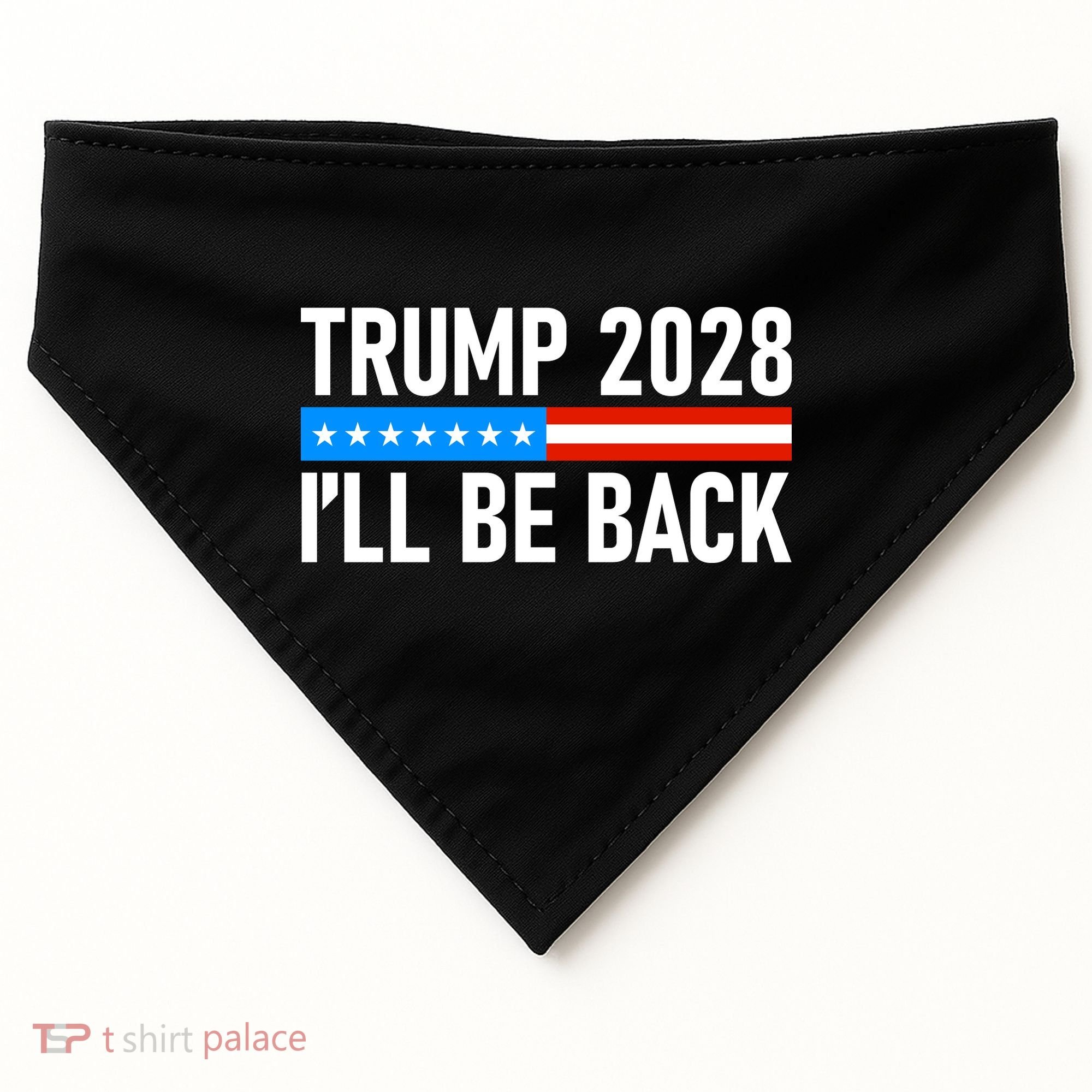 Trump 2028 I'll Be Back USA-Made Doggie Bandana