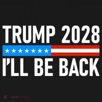 Trump 2028 I'll Be Back USA-Made Doggie Bandana thumb 2