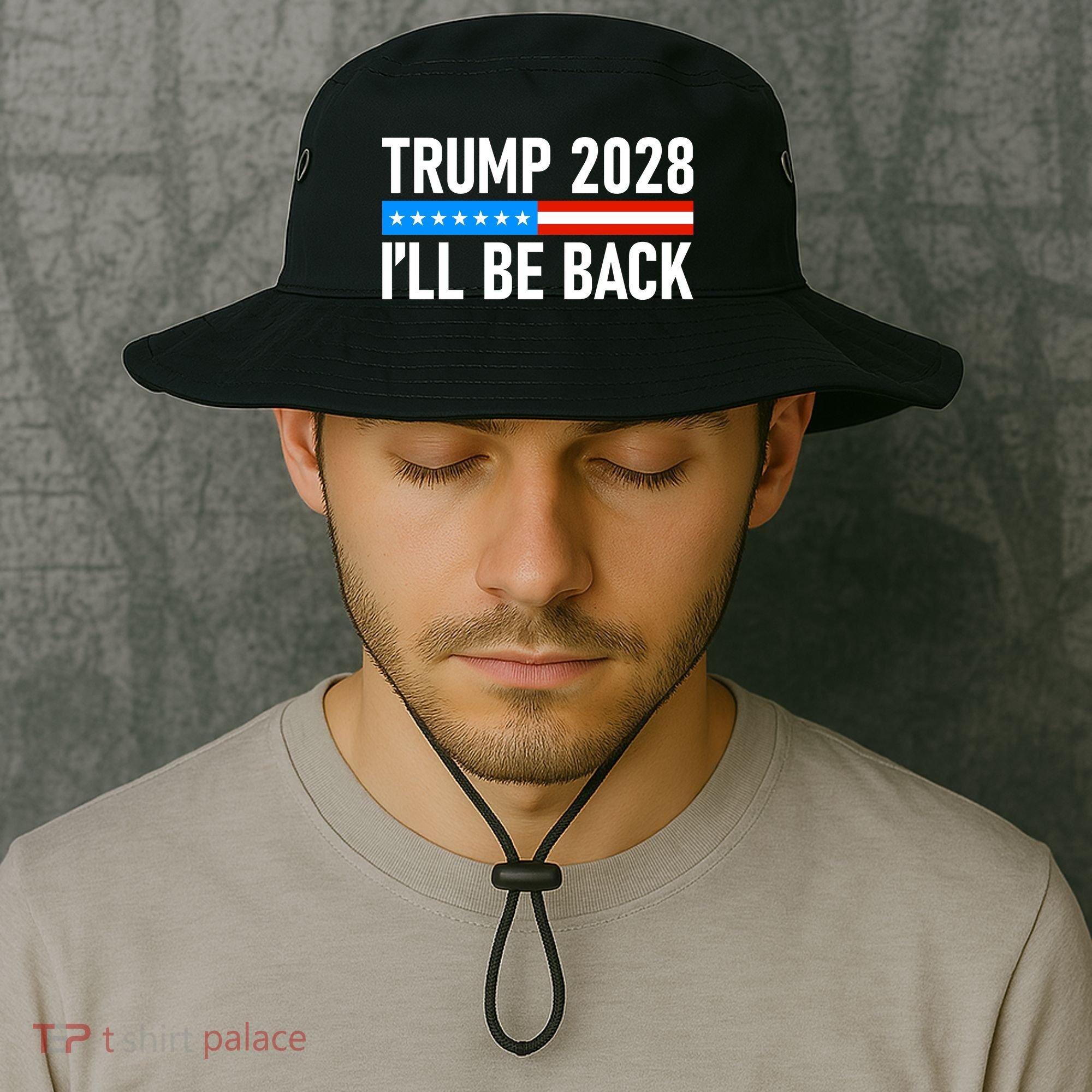 Trump 2028 I'll Be Back Bucket Hat
