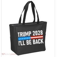 Trump 2028 I'll Be Back Tote Bag thumb 2