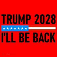 Trump 2028 I'll Be Back Santa Hat thumb 1