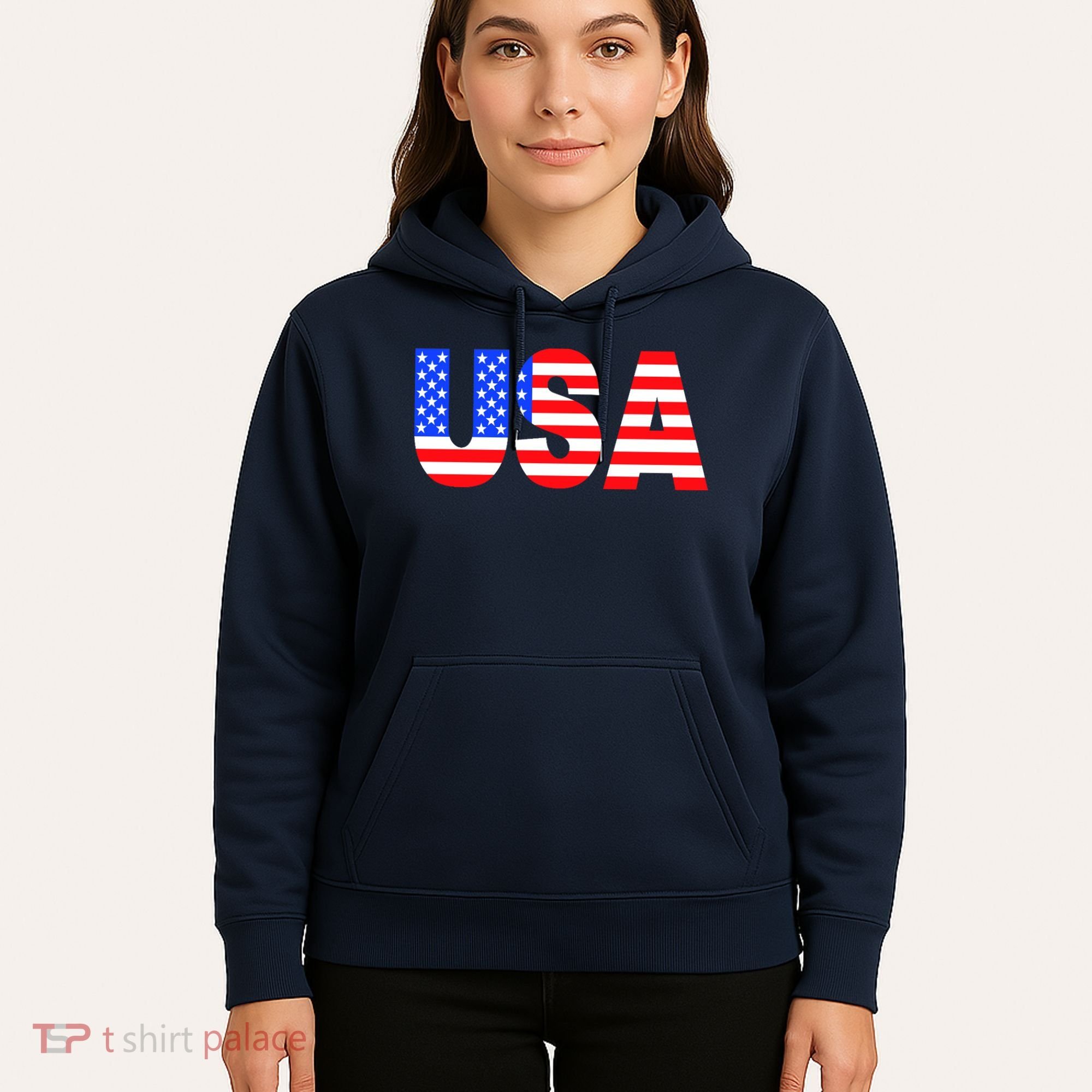 Trump 24 Jersey Style Front Pocket Logo and Back Hoodie