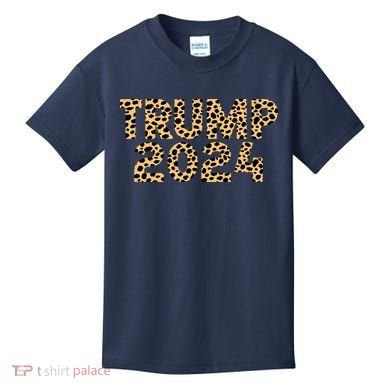 Trump 2024 Leopard Design Kids T-Shirt
