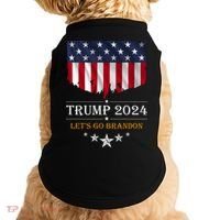 Trump 2024 Lets Go Brandon U.S Flag Doggie Tank thumb 0