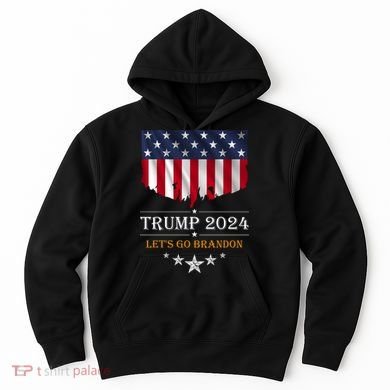Trump 2024 Lets Go Brandon U.S Flag Hoodie