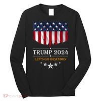 Trump 2024 Lets Go Brandon U.S Flag Long Sleeve Shirt thumb 0