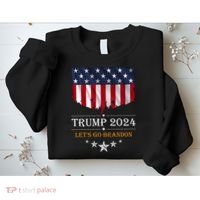 Trump 2024 Lets Go Brandon U.S Flag Sweatshirt thumb 2